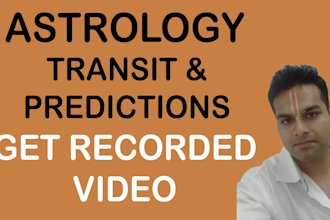 do astrological video reading for you for upcoming transits