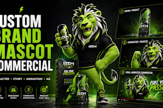 create a custom animated mascot commercial for your brand