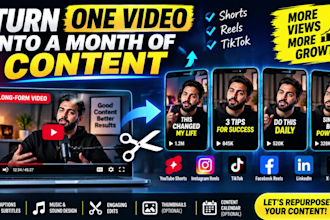 repurpose your videos into a month of social media content