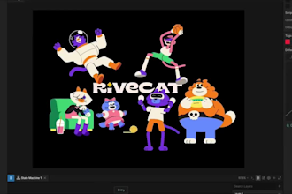 create custom lottie and rive mascot character animations
