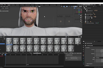 do 3d blender rigging,rig3d avatar for animaze, 3dfacial rig,52 shape kay, arkit