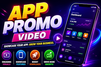 make a modern app demo and promo video