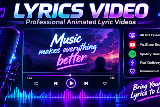 make an eye catching animated lyric video
