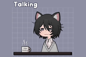 draw professional reactive chibi model