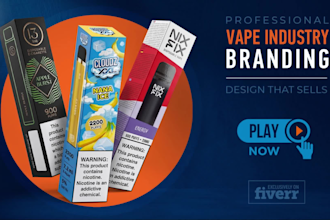 design disposable pod packaging, vape box and e liquid label