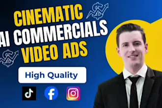 create cinematic ai realistic video ads, ai commercial videos and movie trailers