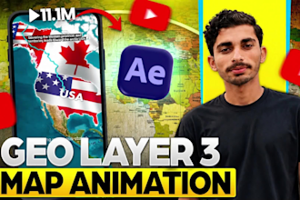 do map animated short tiktok or reel using geolayer 3