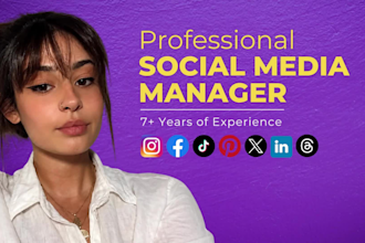 be your social media marketing manager and content creator