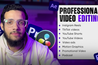 do high impact video editing with motion graphics for youtube and social media