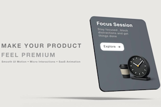 create premium UI animation and micro interactions