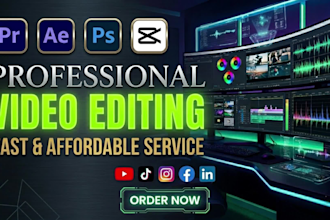 professional youtube video editing  shorts, vlogs and social media edits