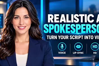 create realistic ai avatar spokesperson video