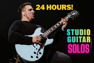 record in 24h lead electric guitar solo, pro guitarist