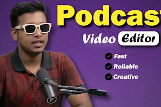 do podcast video editing and create podcast shorts for youtube