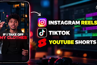 edit youtube shorts, instagram reels and tiktok videos