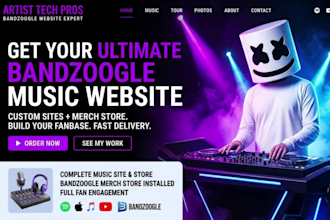design bandzoogle website redesign music artiste website bandzoogle merch store