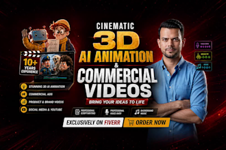 create cinematic 3d ai animation and commercial ad video