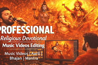 create professional religious devotional music videos  aarti  bhajan  mantra