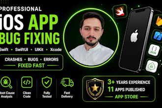 fix ios app bugs, swift, swiftui, uikit and xcode errors