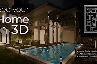 create realistic 3d house visualization and walkthrough before construction