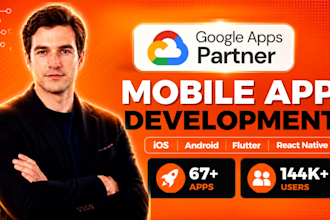 do mobile app development for android and ios as react native, flutter developer