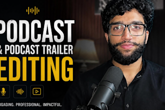 do highly engaging podcast trailer editing for youtube