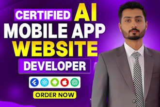 develop ai mobile app, ai software, ai chatbot, ai saas as software developer
