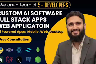 create custom ai software, full stack web developer, software developer
