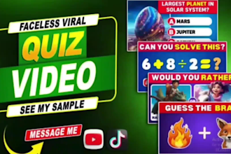 create engaging faceless trivia quiz videos for youtube