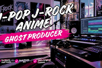 be your ghost producer for jpop, jrock, and anime songs