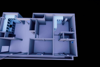 create basic 3d model from 2d floor plan or rough sketch
