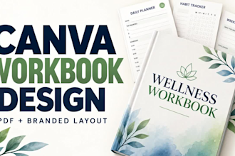 design a wellness workbook and printable planner in canva