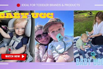create a toddler baby family ugc video ads for tiktok, instagram or facebook