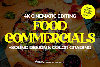 edit cinematic food and restaurant promo videos