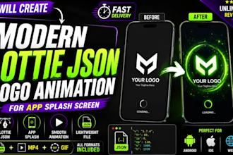 create modern lottie animation for app splash screen