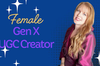 create female ugc video ads for tiktok, facebook, or instagram