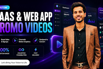 create saas explainer video and web app promo demo video