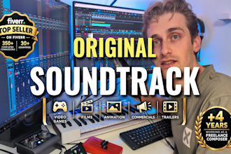 compose custom soundtrack, cinematic orchestral score, film and videogame music
