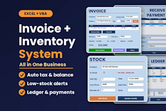 build an excel invoice and inventory system with vba
