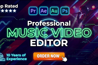 professionally edit your music video with custom cuts and color grading