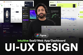 design modern saas dashboard UI UX and web app in figma
