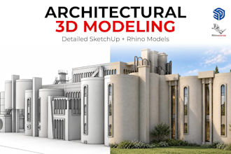 create architectural 3d models in sketchup and rhino