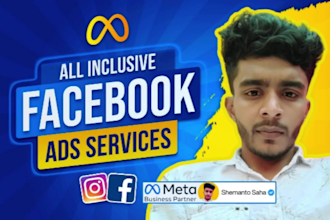 setup and manage facebook ads advertising campaign marketing or fb meta ads