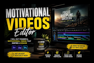 create emotionally highly engaging motivational videos for a faceless youtube