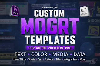 create custom premiere pro mogrt templates