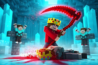 create minecraft gaming thumbnails