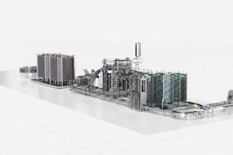create 3d industrial automated assembly production line factory layout machinery