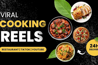 do trending food recipe, food reel and cooking reel editing