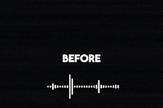 professionally clean audio, remove background noise and echo