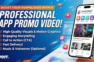 do website and app promo video to showcase your app saas promo video